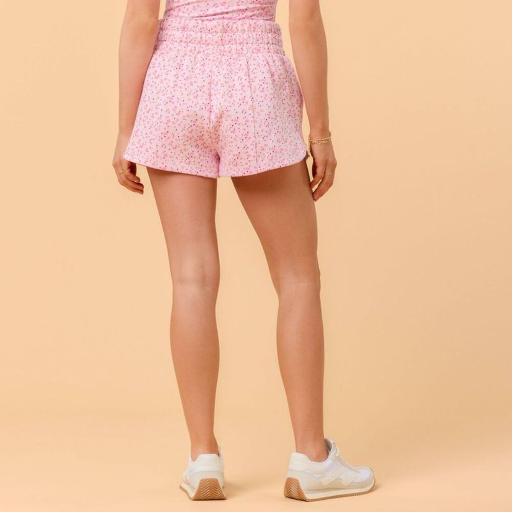 Blogilates Women's Mommy & Me Marshmallow Dolphin Shorts - Pink Floral Print XL - Picture 4 of 4